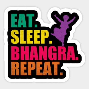 Eat Sleep Bhangra Repeat Funny Dancing Punjabi Sticker